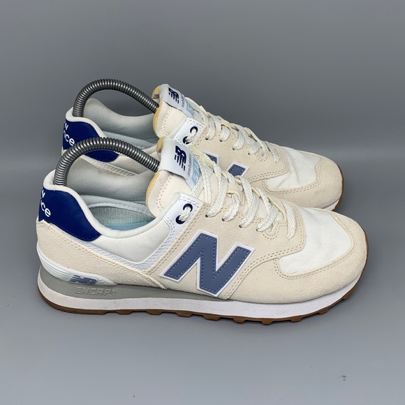 New Balance Shoes - New‎ Balance 574 Linen/Indigo Running Shoes WL574CBL Women’s Sz 8